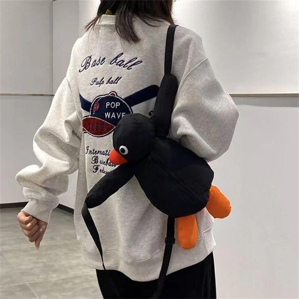 Plush Backpack Cartoon Penguin Plush Toy Penguin Plush Bag Shoulder Bag Penguin Plush Backpack