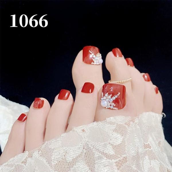 2024 новейшая мода 24 шт./комплект накладные ногти накладные ногти на ногах накладные ногти акриловые кончики ногтей простые носимые