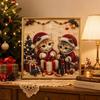 Handmade Christmas Rhinestone Painting Art Kit With Frame Santa Crystal Painting Set  Christmas