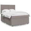 VidaXL Slat Bed Base with Mattress Taupe 140x200 Cm Fabric 3293988