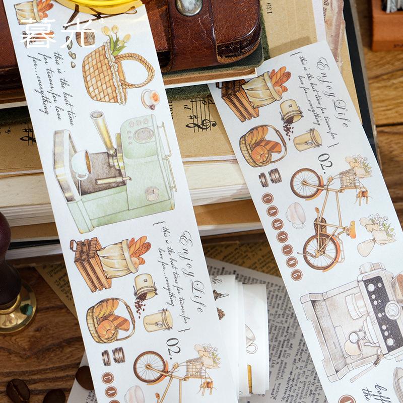 1 Roll Vintage Journal Decoration Tape Stickers, Perfect for DIY Handcraft Accents & Journal Styling