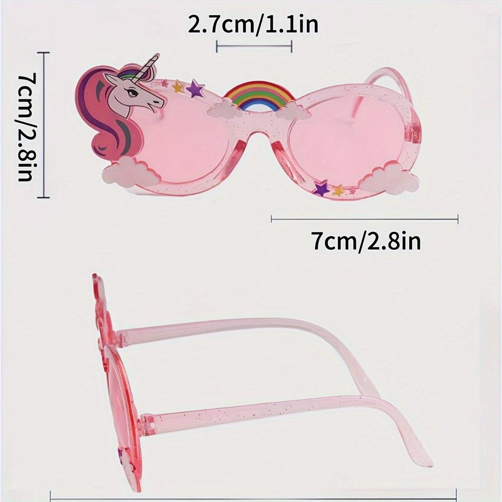 Kinder Cartoon Einhorn Sonnenbrille Kinder Jungen Mädchen Niedliche Regenbogen Sonnenbrille Party Requisite Geburtstagsfeier Dekoration