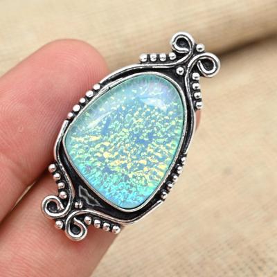 Blue Triplet Opal Gemstone 925 Solid Sterling Silver Handmade Engagement Ring