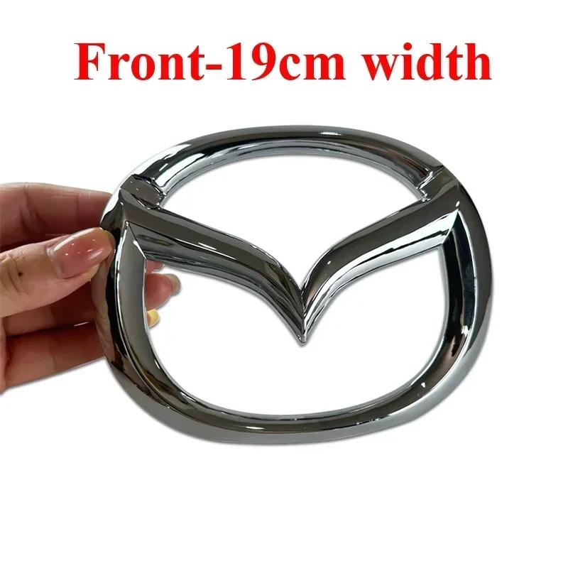 Fit for Mazda CX7 CX-7 Car 19cm Front Emblem 14cm Rear Trunk Badge Sticker Plastic Auto Steering Wheel Badge Accessories