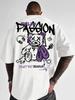 Passion Graffiti Teddy Bear Oversized Tee