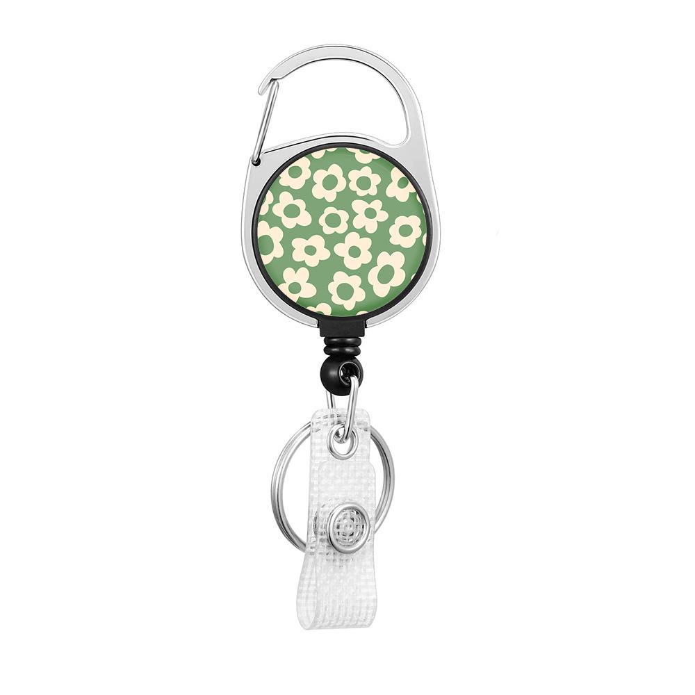 Flower Butterfly Chrysanthemum Doctor ID Badge Clip Lanyards Holder Porta Credencial Reel Nurse Retractable Keychain Wholesale