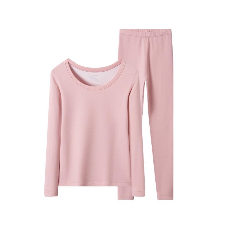 2025 Women's German Velvet Wool Silk Warm Underwear Set - Thick Base Layer for Autumn