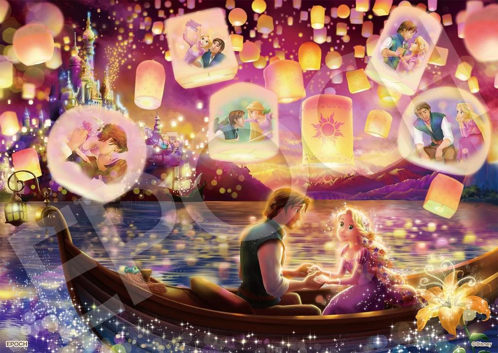 108-Piece Jigsaw Puzzle, Disney Emotional Story Series, Tangled [Puzzle Decoration Collage] (18.2 X 25.7 Cm), 72-401, Includes Glue, Spatula, and