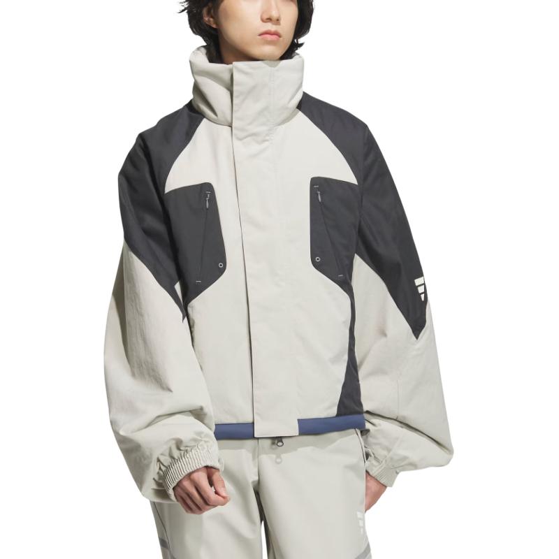 adidas FUSTL P JKT4 Geacă Puf Bărbați Gri Pământ Susam Deschis JM6144