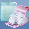 A4 Macaron Vertical Binding File Bag Student Test Paper Storage Bag 13 Cell Portable Organ Bag, Office School Supplies