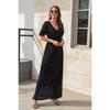 New V-neck High-waisted Strappy Split Long Dresses