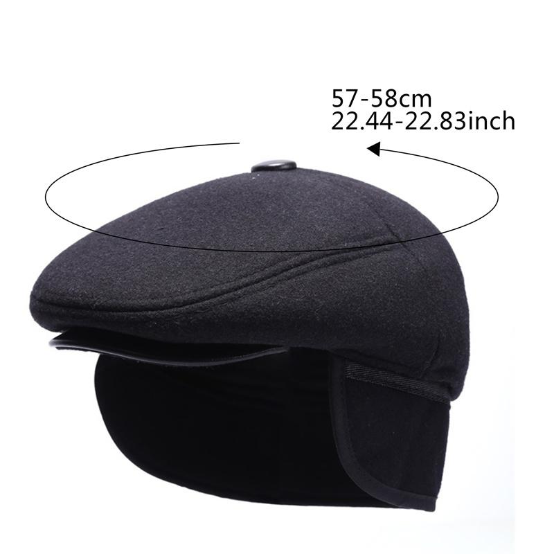 Tweedowa czapka z uszami i kaczym językiem