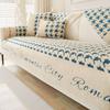 Houndstooth Plush Sofa Cushion Autumn and Winter Thickened Houndstooth Cushion Sheep Velvet Simple Sofa Cover
