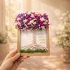 Wooden DIY Photo Frame with Artificial Baby's Breath Bouquet for Living Room Bedroom Office Home Table Decor Mother's Day Gifts for Mom Women