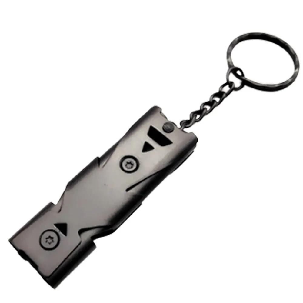 Double Tube Survival Whistle High Decibel Emergency Keychain Pendant Loud Outdoor Camping Tool Portable Multi Function Pack