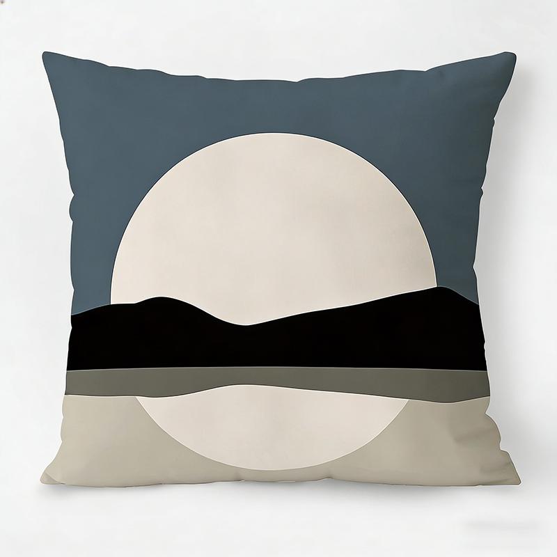 Mid-Century Modern Boho Kissenbezug Abstrakt Geometrisch Sonne Pfirsichhaut Überwurfskissenbezug Heimdekoration Für Sofa Couch Wohnzimmer