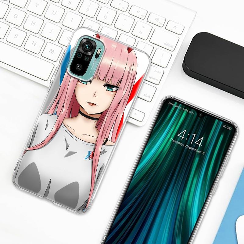 Carcasă de telefon Zero Two Anime Darling In The Franxx pentru Xiaomi Redmi Note 9s 8 11 7 9 10 Pro 10s 11s Note 8Pro K40 transparentă