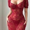 New ebay mesh perspective sex pajamas dress tight summer women