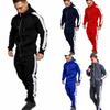 2pcs Mens Tracksuit Set Zip Hooded Coat Bottoms Trousers Gym Joggers Suit Sport