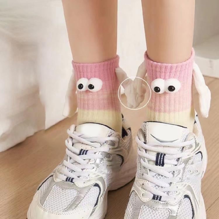 Magnetic Holding Hand Socks,Valentine Day Gifts Funny Couple Socks Magnetic Suction Doll Socks Boyfriend Girlfriend Sock