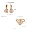 New  Rose Gold Earrings Ring Sets For Women Natural Zircon Flower Earrings Trend Unusual Creative Wedding Jewelry