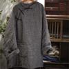 Johnature Cappotti Invernali Vintage da Donna a Collo Alto Monocolore a Maniche Lunghe Caldi Cappotti Cinesi