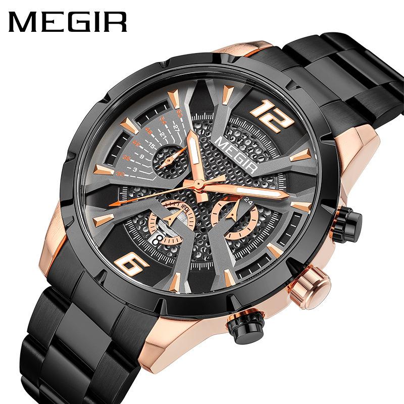 Men'S Business Watch Quartz Watch Steel Belt Non-Mechanical Watch 2221