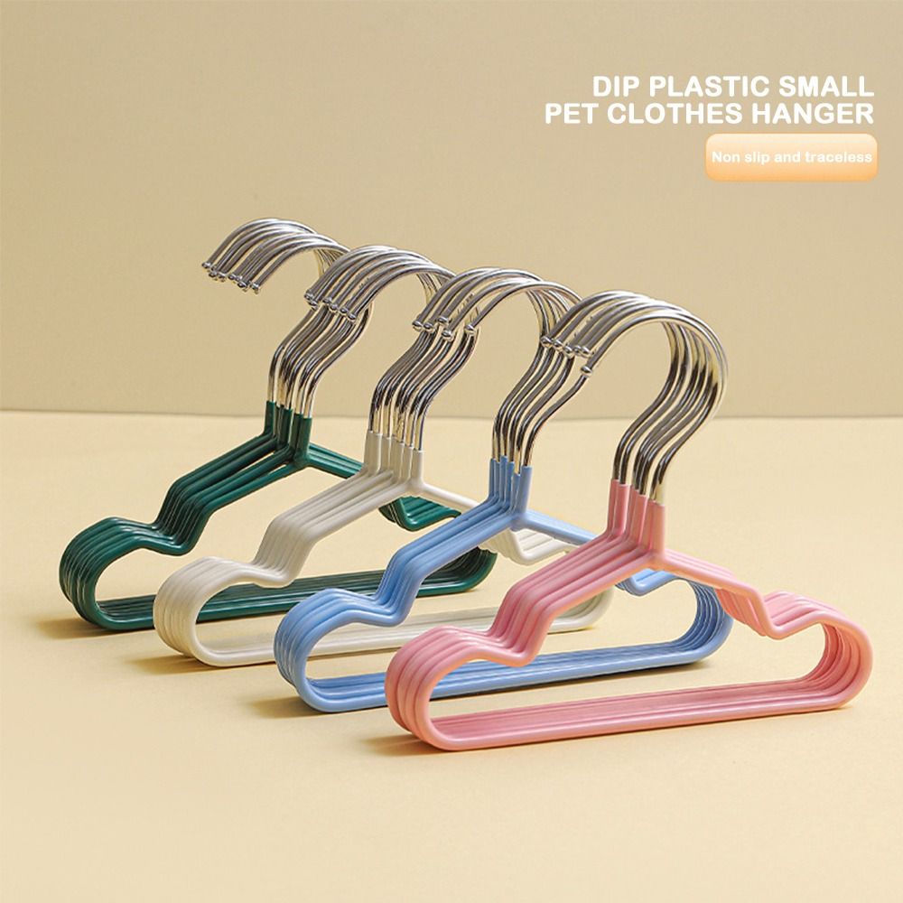 10PCS Solid Color Pet Clothes Hanger Non-slip Special Display Rack New Pet Hanger  Clothes