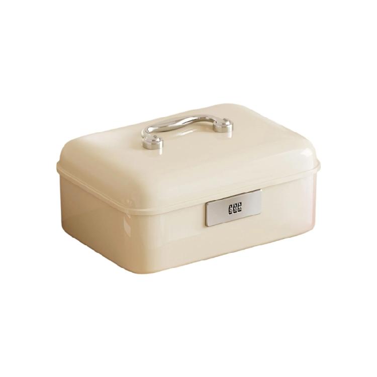 

Portable Safety Deposit Box Featuring 3 Digit Combination Lock Household Organizers For Home Or Business Needs белый