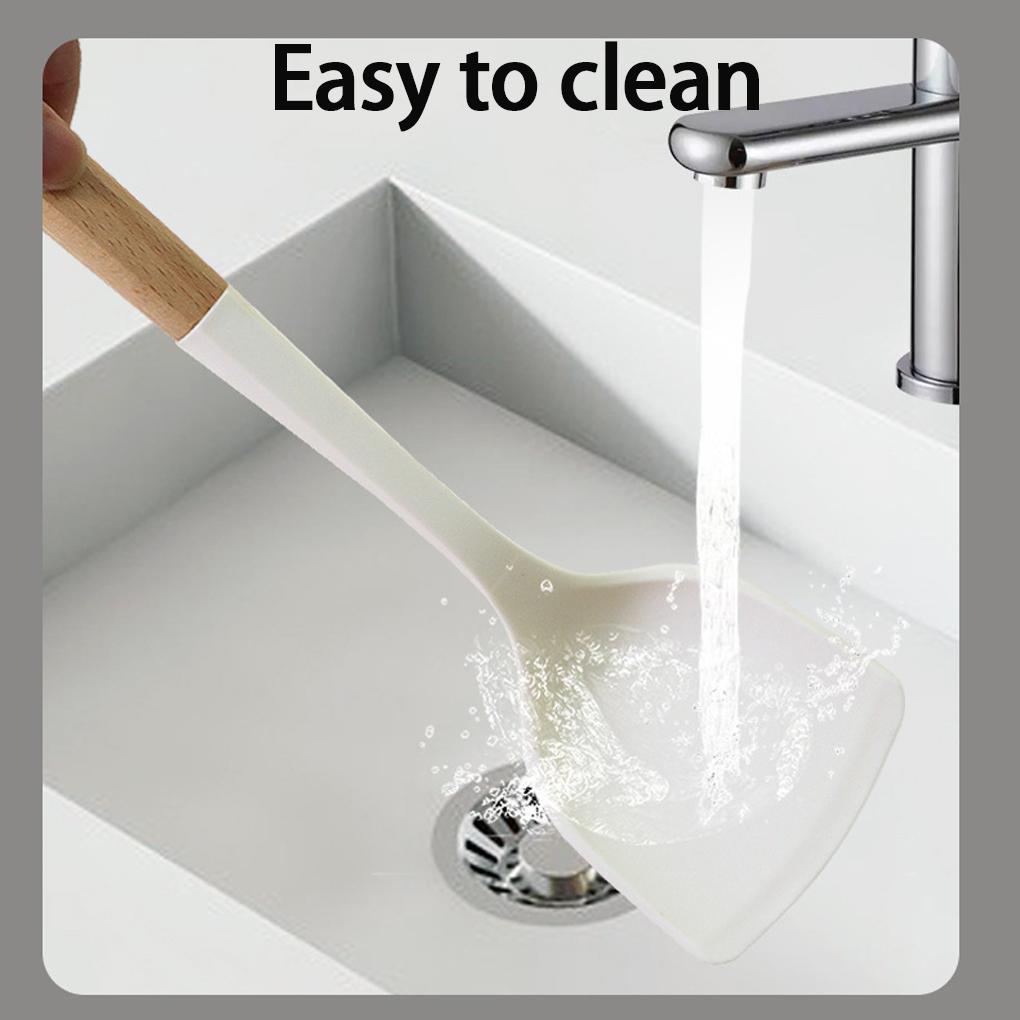 2pieces Non Stick Pan Special Shovel Silicone Spatula Set For Various Cooking Needs Scooping