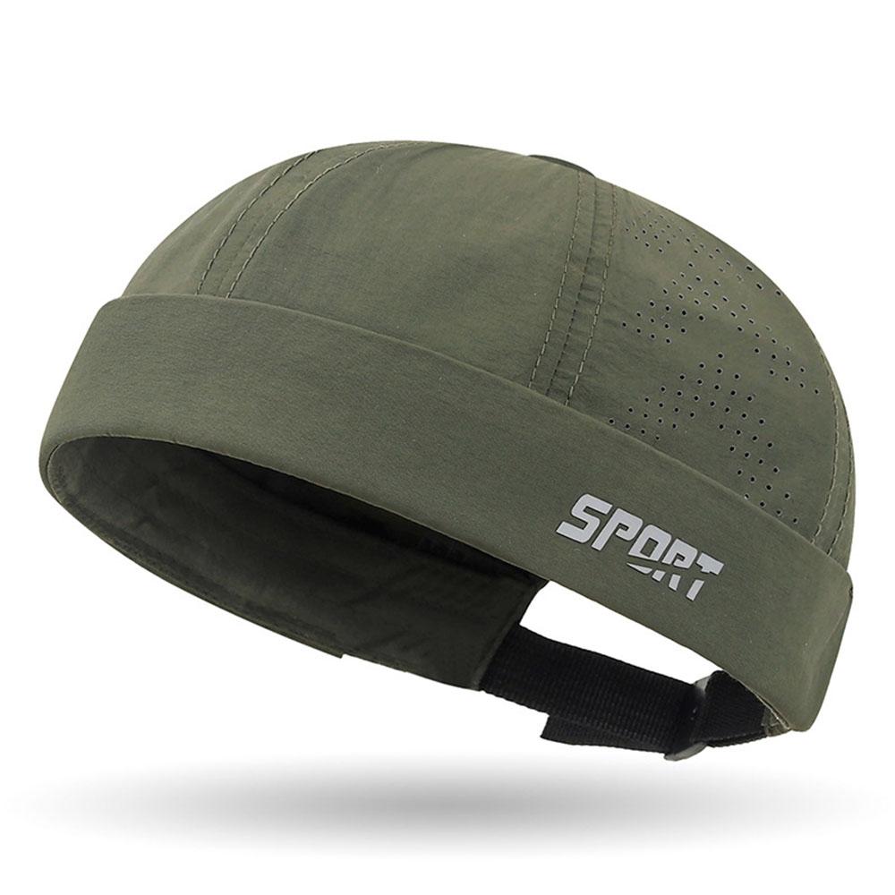 Summer Mesh Beanie Hats Sun Protection Quick-Dry Brimless Hat Women Men Streetwear Hip Hop Hat Adjustable Melon Docker Caps