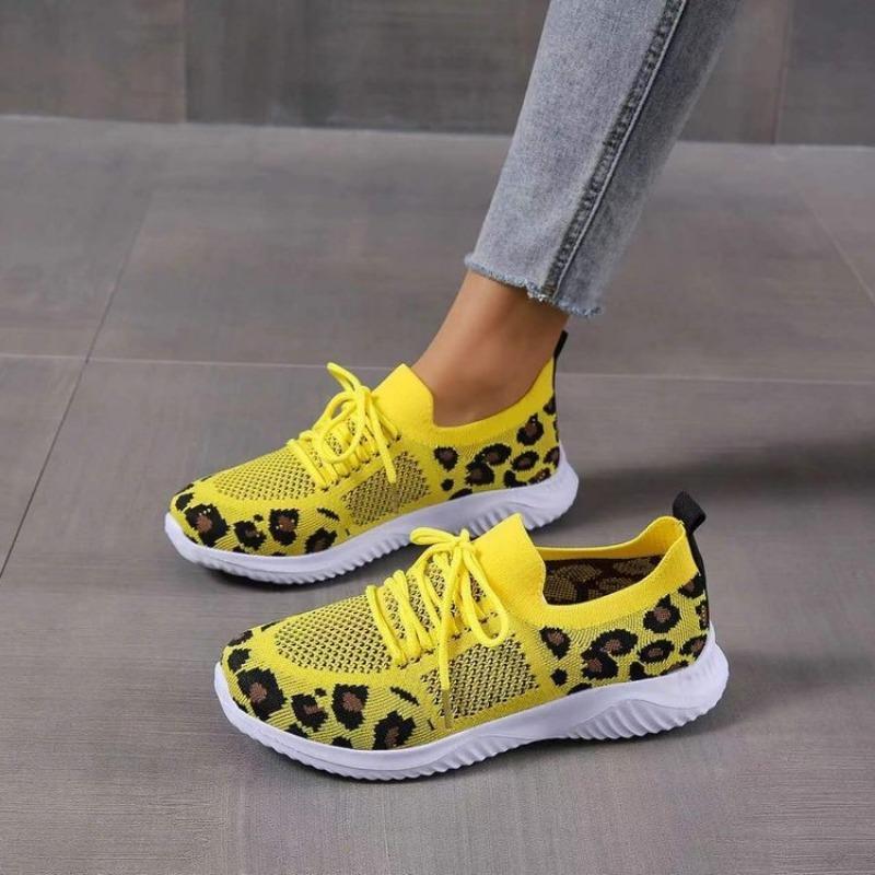 Women's casual sports shoes, new round head lace-up flat-bottomed comfortable mesh shoes 3