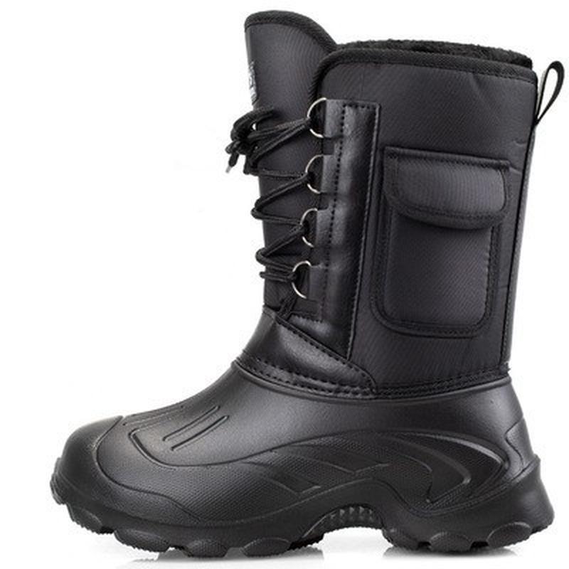 Men's Outdoor Waterproof Non - Slip Fishing Boots Winter Warm Snow Boots Skiing Hiking Shoes