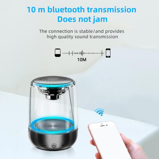 C7 Portable Wireless Bluetooth-compatible Speaker Colorful Stereo Bass LED Light Sound Box