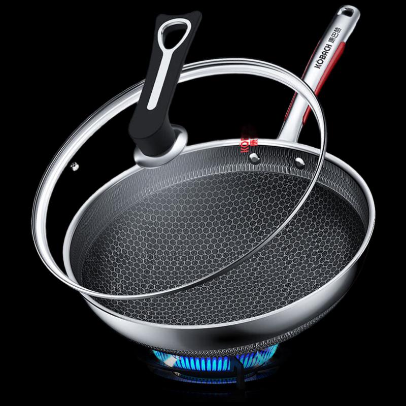 KOBACH Enjoy 304 Honeycomb Wok 32cm