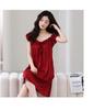 Couple Pajamas Female Summer Princess Wind Ice Silk Pajamas Wedding Red Suit Festive Gift Men's Loungewear