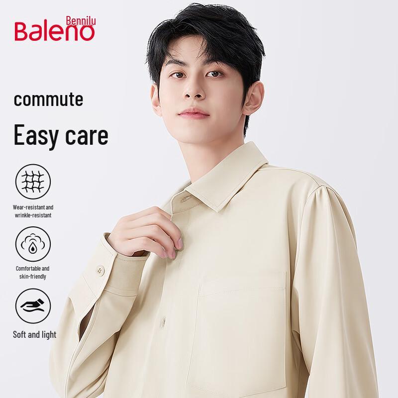 

Baleno Men s Sand-Washed Long-Sleeve Casual Shirt 3XL