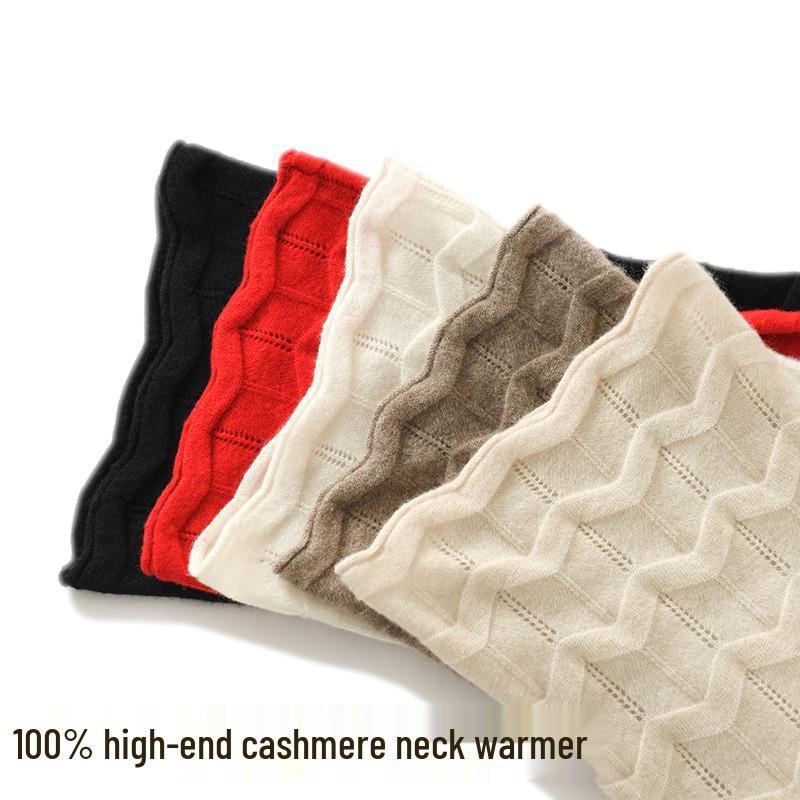 Super Soft Cashmere Snood - Women's Warm Knitted Neck Warmer for Autumn/Winter