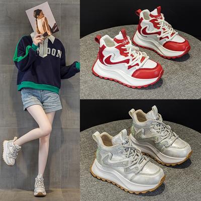 9973 Leather High-top Shoes Children's New Versatile Spring and Autumn Platform Sports and Leisure Shoes