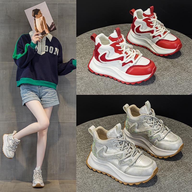 9973 leather high-top shoes children's new versatile spring and autumn platform sports and leisure shoes