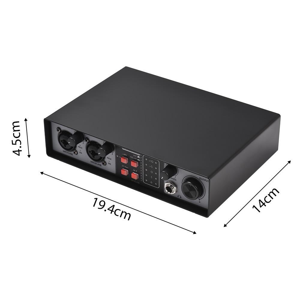 2 In 2 Out Mixer Recording Sound Card Mixing Console Track Separation External Sound Card Computer Recording Driver