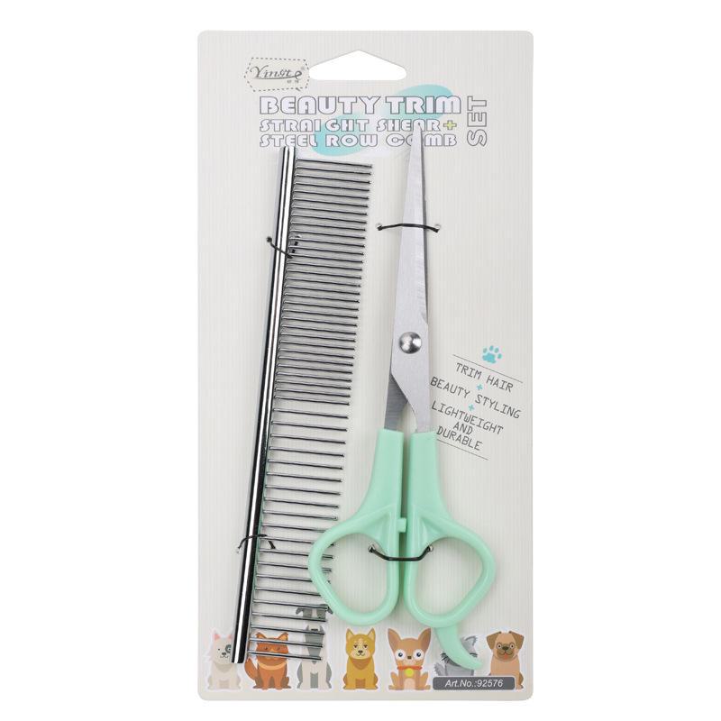 

Набор ножниц для ухода за домашними животными: Удаление узлов, стальная расческа, предметы первой необходимости для салона красоты Size 92576 зелёный
