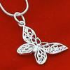 Women Butterfly Necklace Hollow-Out Butterfly Elegant Dainty Necklace Pendant Necklace Jewelry for Daily Wear Weddings Parties