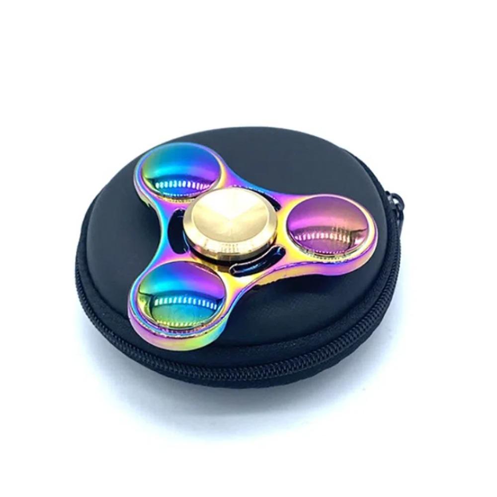 Copper Cap Hand Spinner Plating Colorful Fingertip Toy Fingertip Gyroscope  Office
