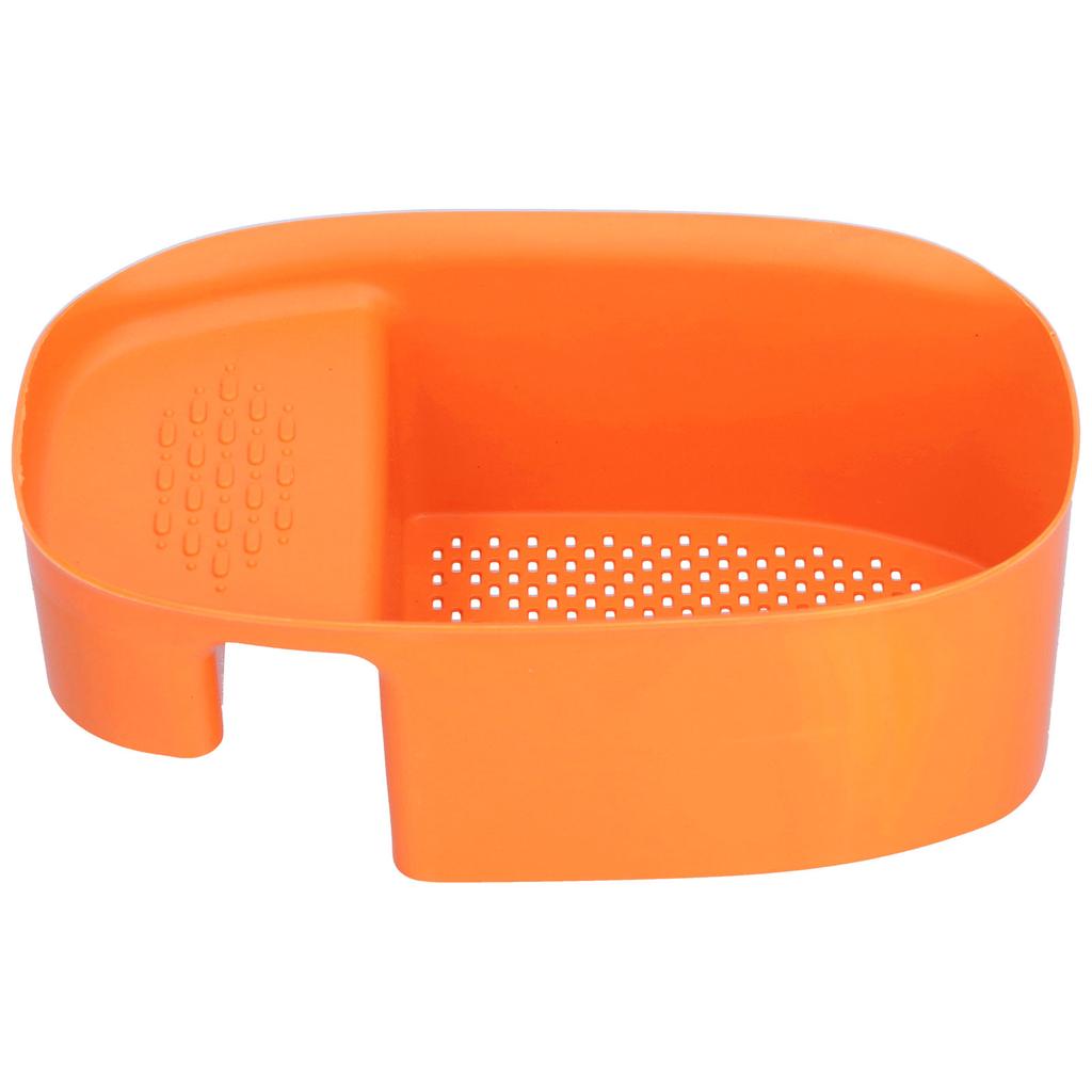 Sink Drain Rack Multifunctional Fruit Vegetable Drainer Leftovers Filter for Kitchen UseOrange