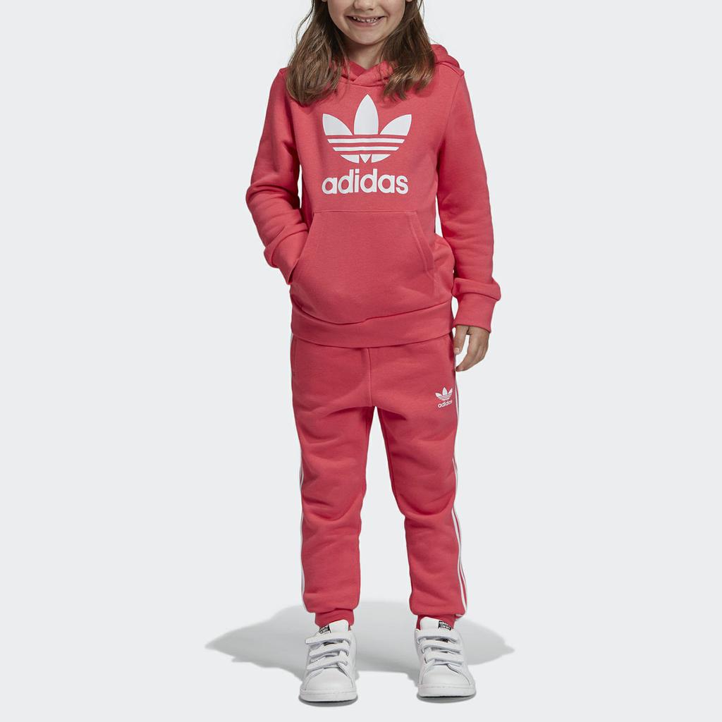 adidas Originals Casual Sportswear Trefoil Hoodie Pink Children Aged 3 7 Years Old FR3832