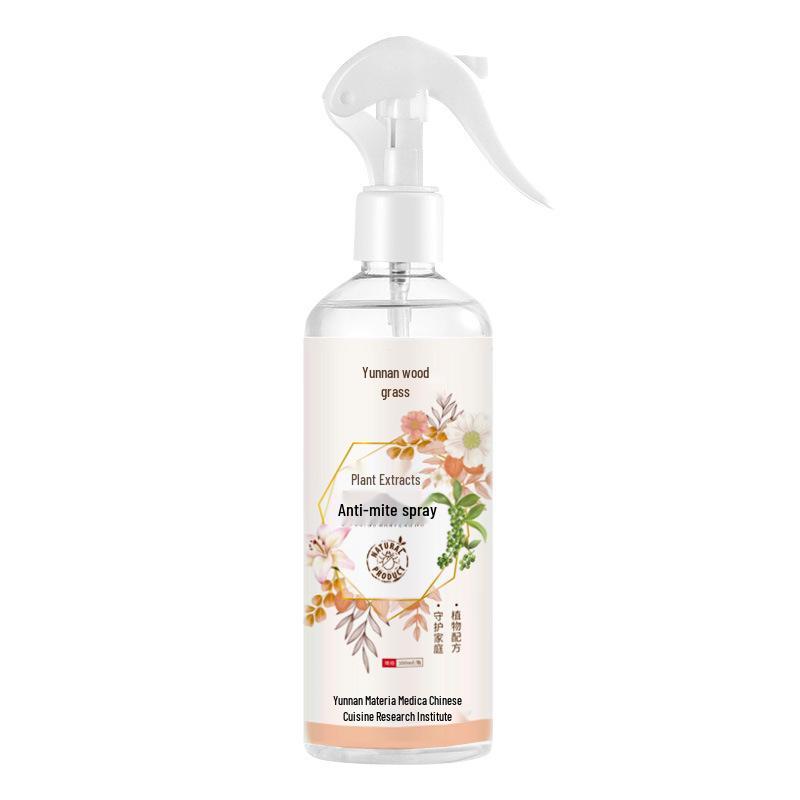 Yunnan Herbal Anti-Mite Spray with Sichuan Pepper - No-Wash Disinfectant for Home and Dorm Use.