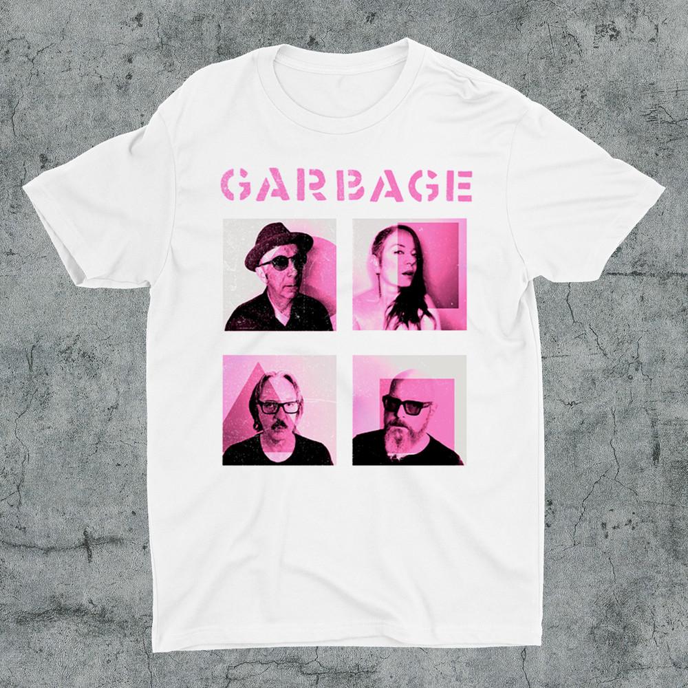 Collection Garbage Band Member White T Shirt All Size DS80 Unisex T-Shirt XL