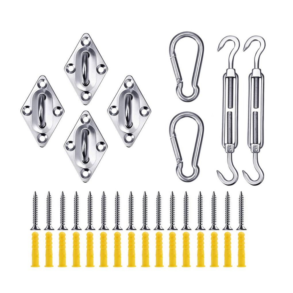 Ship Sunshade Stainless Steel Spring Hook Awning Canopy Buckle Swing Hardware Screws Kit for Household Outdoor