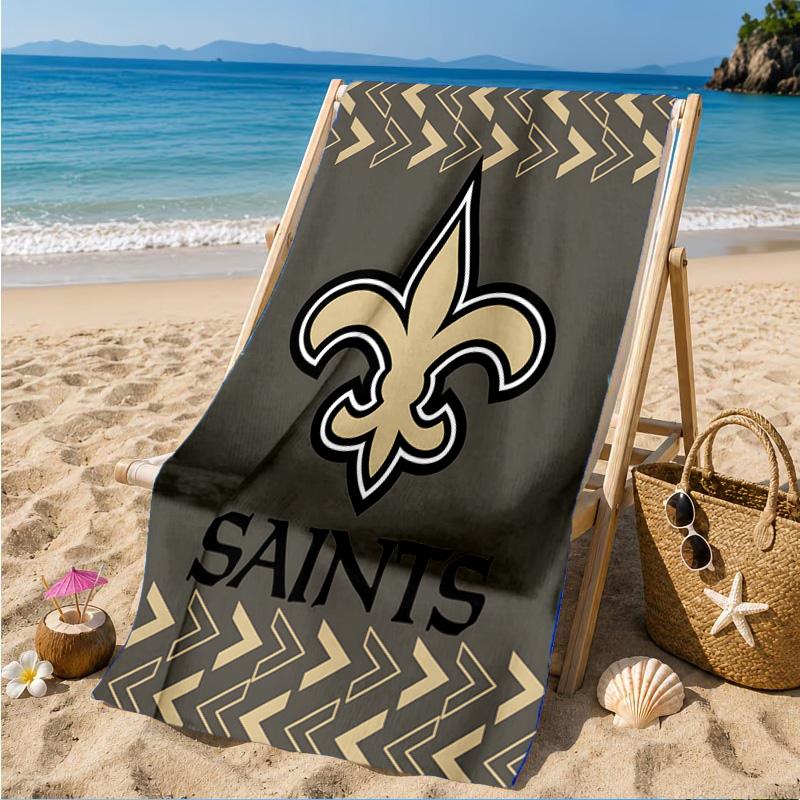 Orleans Saints Logo Beach Towel, Microfiber Beach Towel, Perfect For Pool, Beach, Travel, Home Decor Beach Party Fan gifts